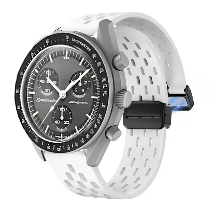 Sport Silicone Magnetic 20mm Band For Omega X Swatch Joint Moon Swatch Bracelet For Omega X Swatch Watchband Accessories Correa