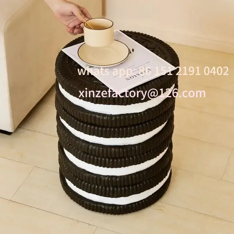 

Customizable Cartoon Oreo Cute Storage Table Decoration, Bedside Storage Next To The Sofa in The Living Room and B
