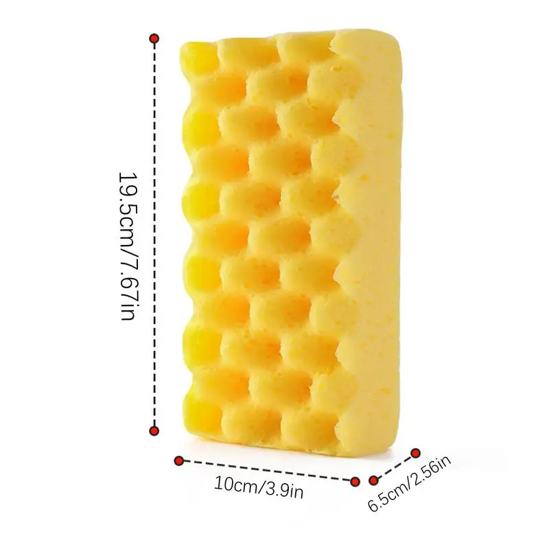 Car Wash Sponges Non Scratch Absorbent Wavy Shaped Car Sponges For Washing Scratch-resistant Cleaning Tools Portable Wheel