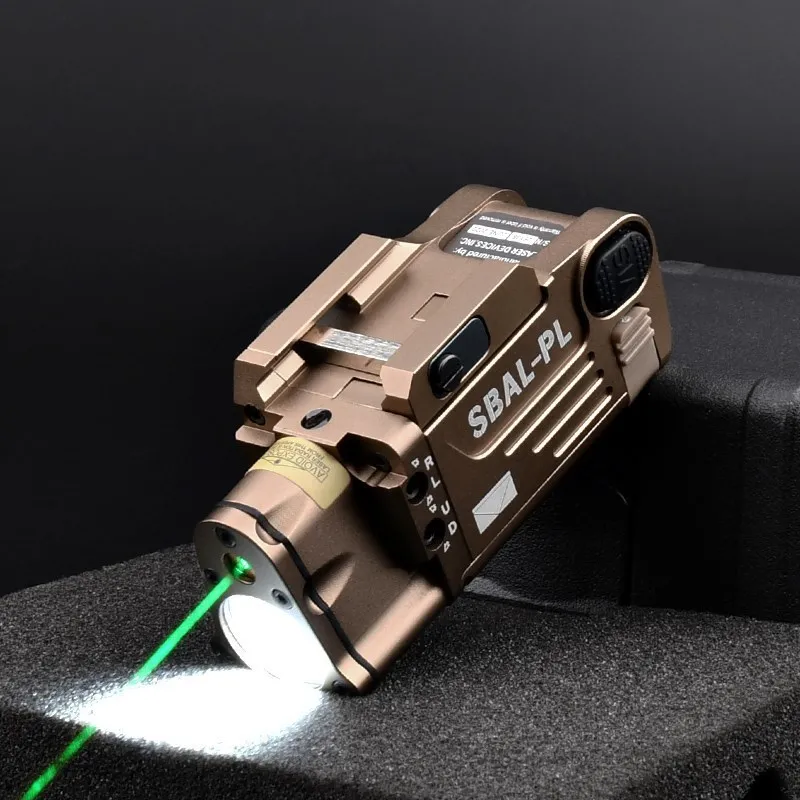 WADSN Tactical SBAL PL Red Green Dot Laser Sight Strobe Flashlight Pistol Hanging Scout LED Lamp Airsoft Hunting Weapon Light