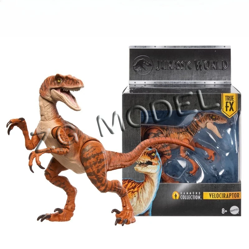 Jurassic World Dinosaur Velociraptor Triceratops Scutosaurus Troodon Hammond Collection Action Figure Movable Toy for Boys Model