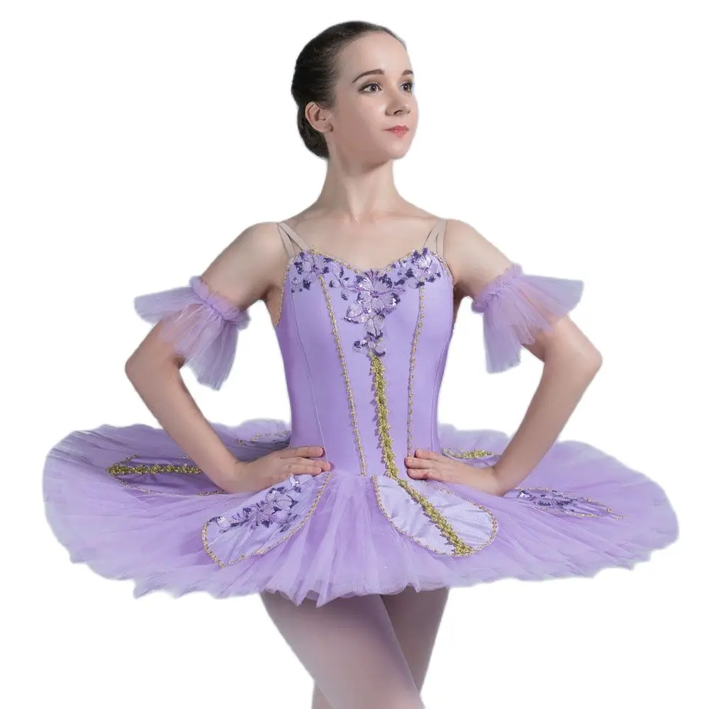 

BLL137 Pre-professional Ballet Dance Tutu Solo Performance Costume Ballerina Dress Lilac Pancake Tutus Platter Tutu Costumes