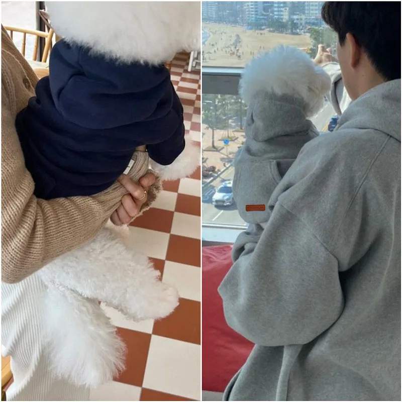 Winter Hoodie Pet Clothing Dogs Fashion Plush Dog Clothes Costume Small French Bulldog Puppy Clothing Spring Autumn Boy Mascotas