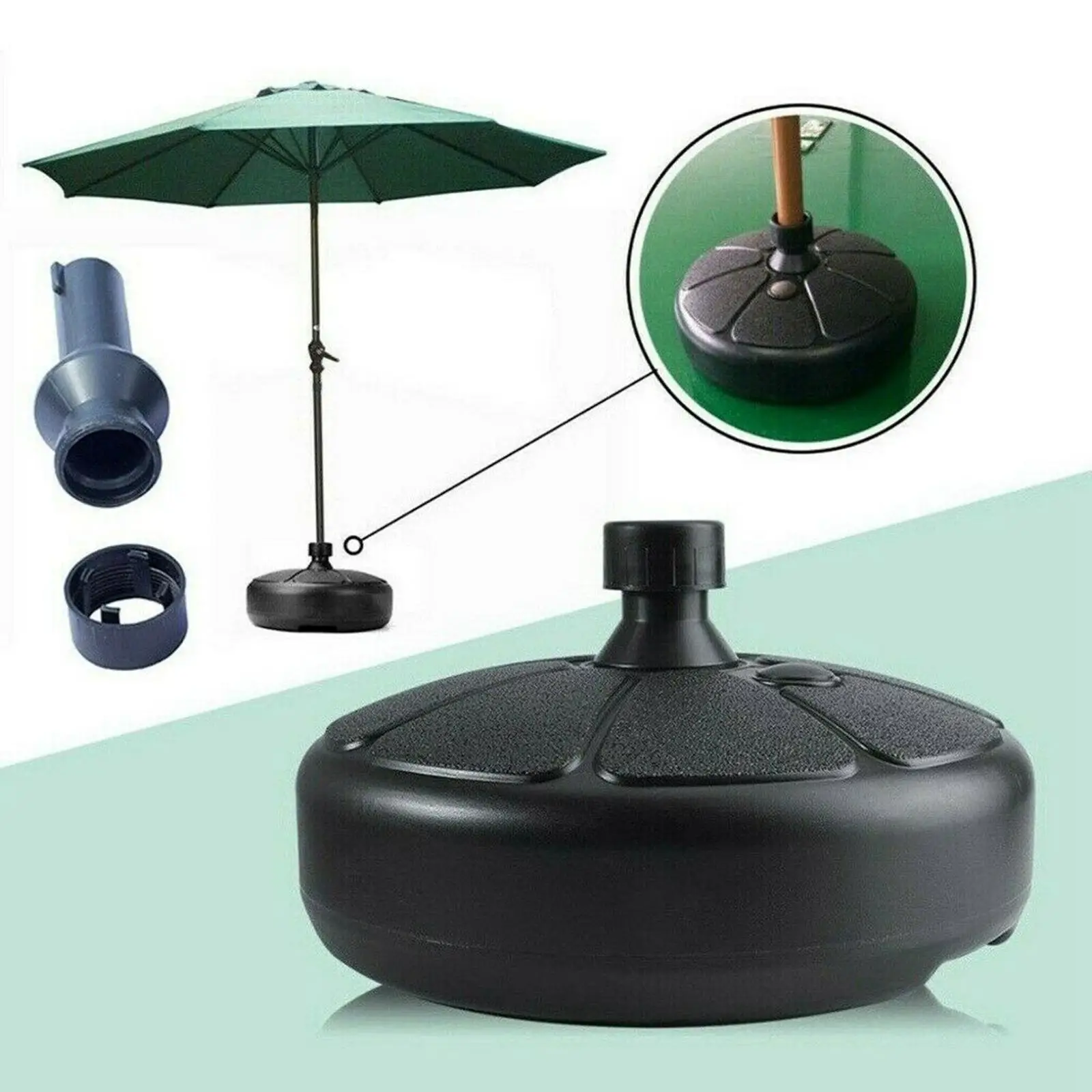 Outdoor Patio Umbrella Base Stands Pole Holder Yard Umbrellas Stand Fixed