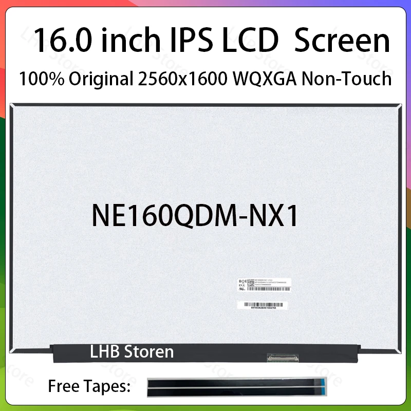 16 Inch 120Hz Laptop LCD Screen NE160QDM NX1 NE160QDM-NX1 Display Matrix Panel Replacement 2560x1600 eDP 40 Pins Non-Touch