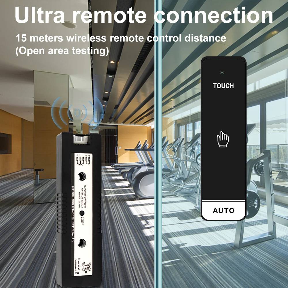 Imagem -05 - Interruptor sem Fio Painel de Toque dc 1230v 2.4ghz Liberação de Saída Botão Portão Entrada Controle de Acesso Sistema de Porta Automática