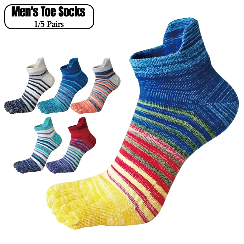 Socks Ankle Men - 1/6 Pairs Men Five Finger Socks