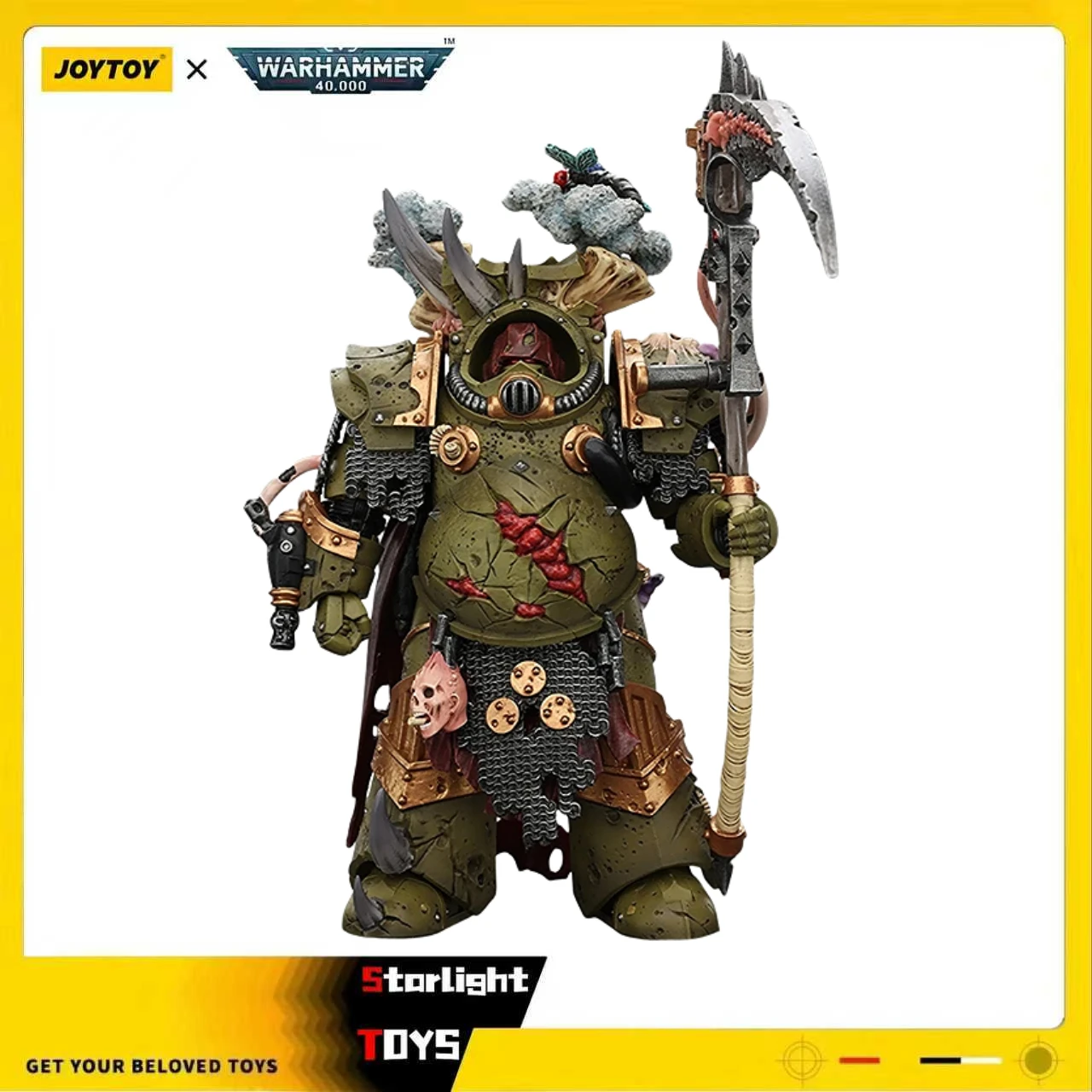 

Фигурка JOYTOY Warhammer 40K Death Guard Terminator 1 с рукавом Manreaper и Plaguespurter