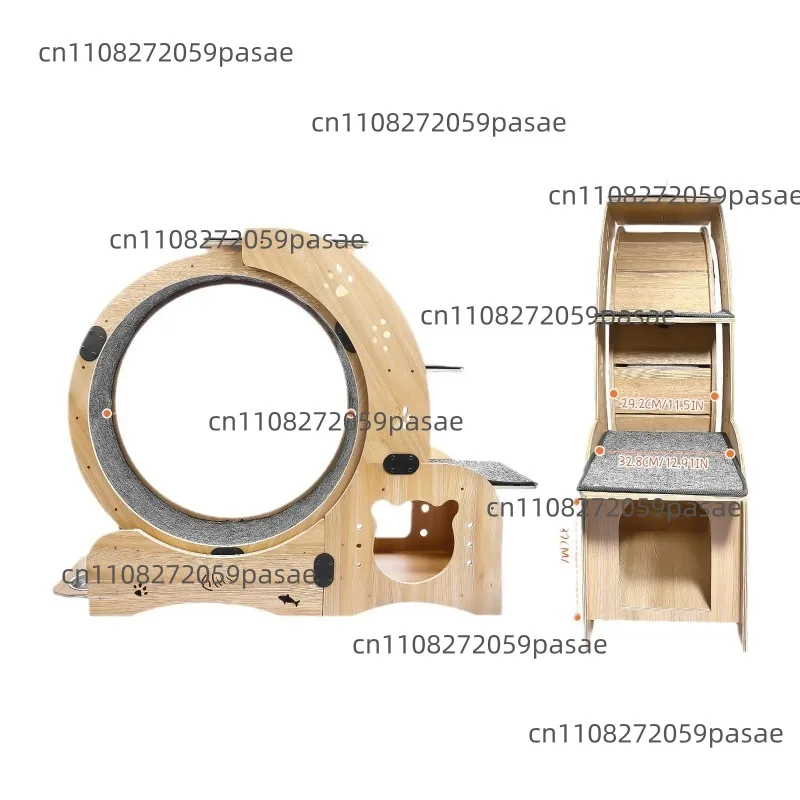 

Высококачественная интерактивная игрушка для кошек: бесшумное колесо для бега, кошачья лестница-тренажер, колесо-беговая дорожка из фиброволокна для кошек