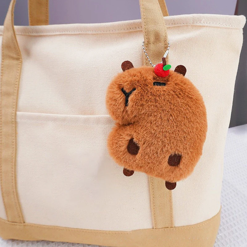 1Pcs Cute Capybara Plush Doll Pendant Lovely Girl Like Cartoon Doll Fun Animal Doll Toy Backpack Key Decoration Kids Small Gift