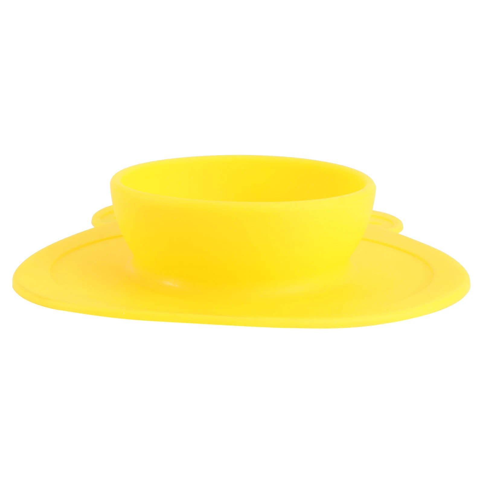 

Baby Silicone Non-Slip Dish Plate Suction Bowl Kids Placemat Food Grade Portable Camping Kitchen Tableware Yellow