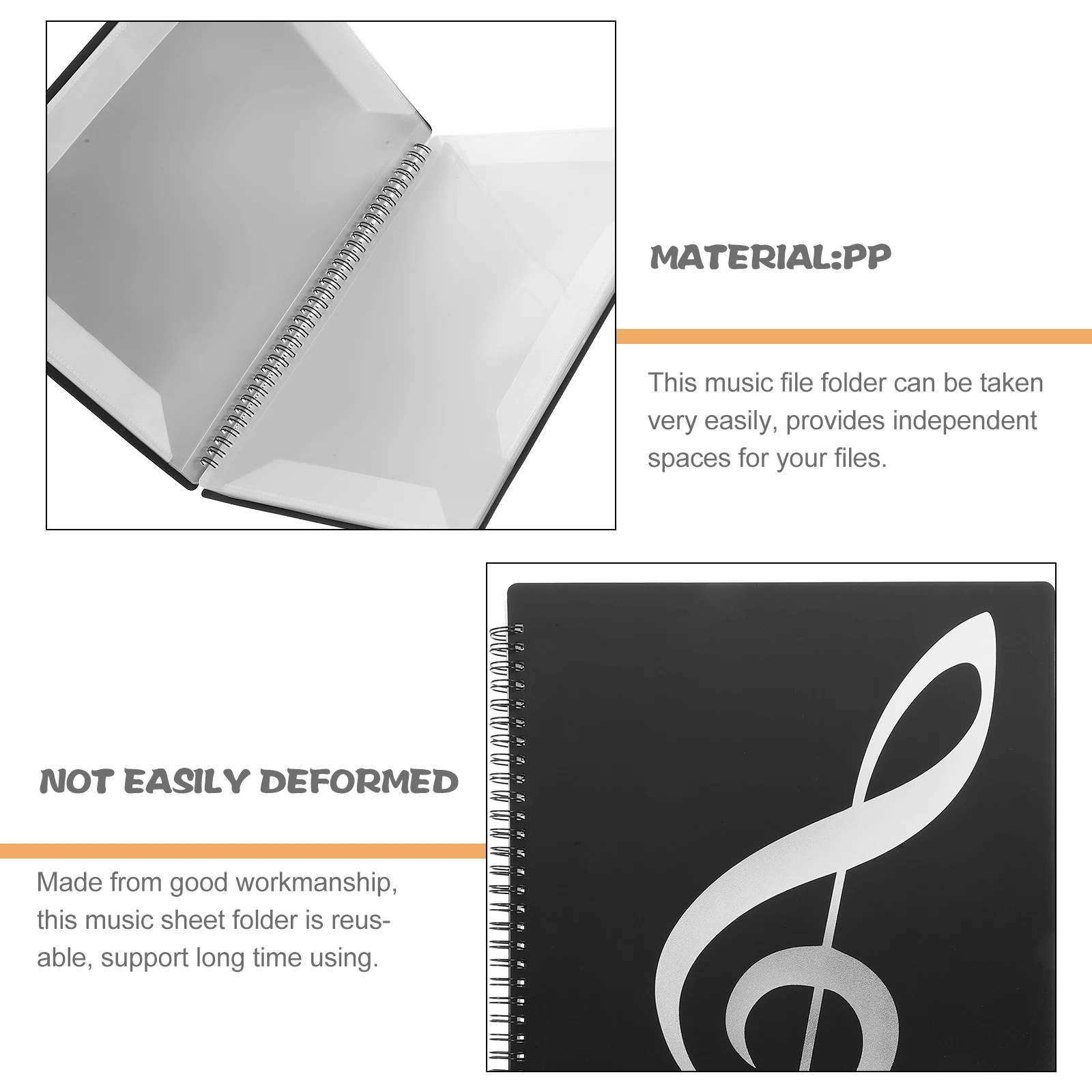 

A4 Size Music File Folder Sheet Organizer Document Holder Plastic Music Binder For Office School Conference Piano Sheet Storage