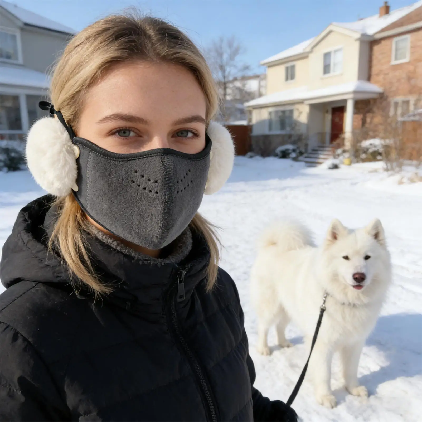 

Winter Face Cover Warm Thermal Shield With Ear Flap Face Covering For Sports Hiking Commuting Cycling Women Winter Outdoor