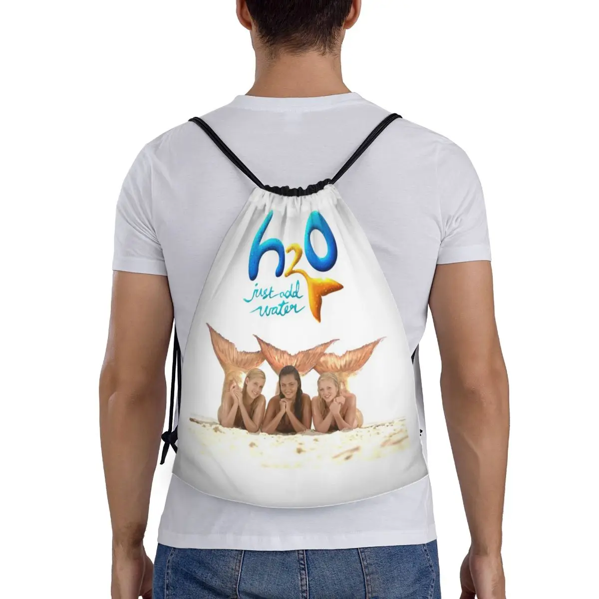 

Рюкзаки с героями мультфильмов и аниме H2O Just Add Water, портативные сумки на шнурке, спортивные сумки, сумки для книг для мужчин и женщин, школьные сумки