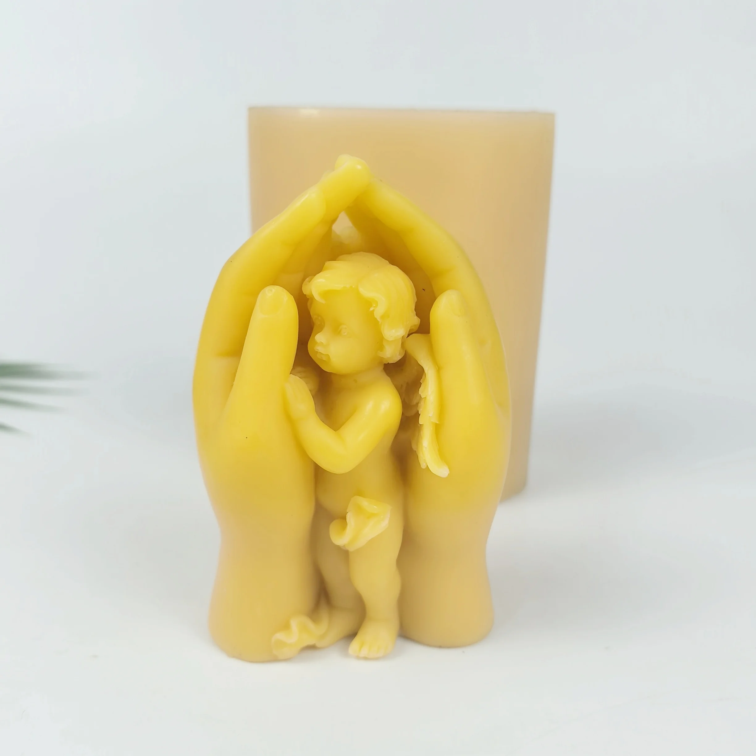 

Holding Angel In Hand Candle Mold Baby Hands Moulds Soap Molds Silicone 3D Wedding Birthday Clay Resin Mould