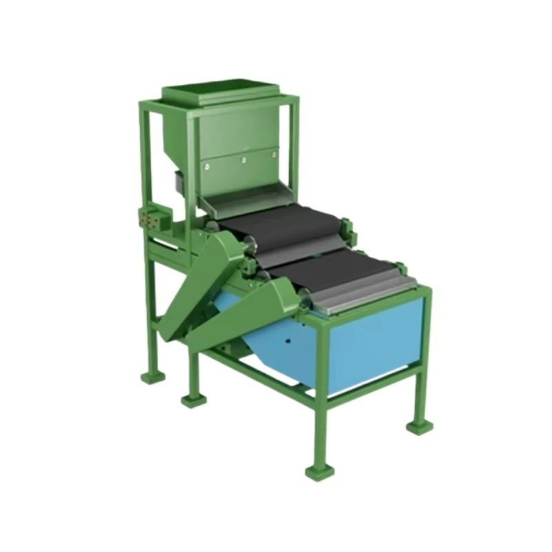 Double roll magnetic separator for dry iron ore processing, high strength permanent magnet industrial grade 220V motor