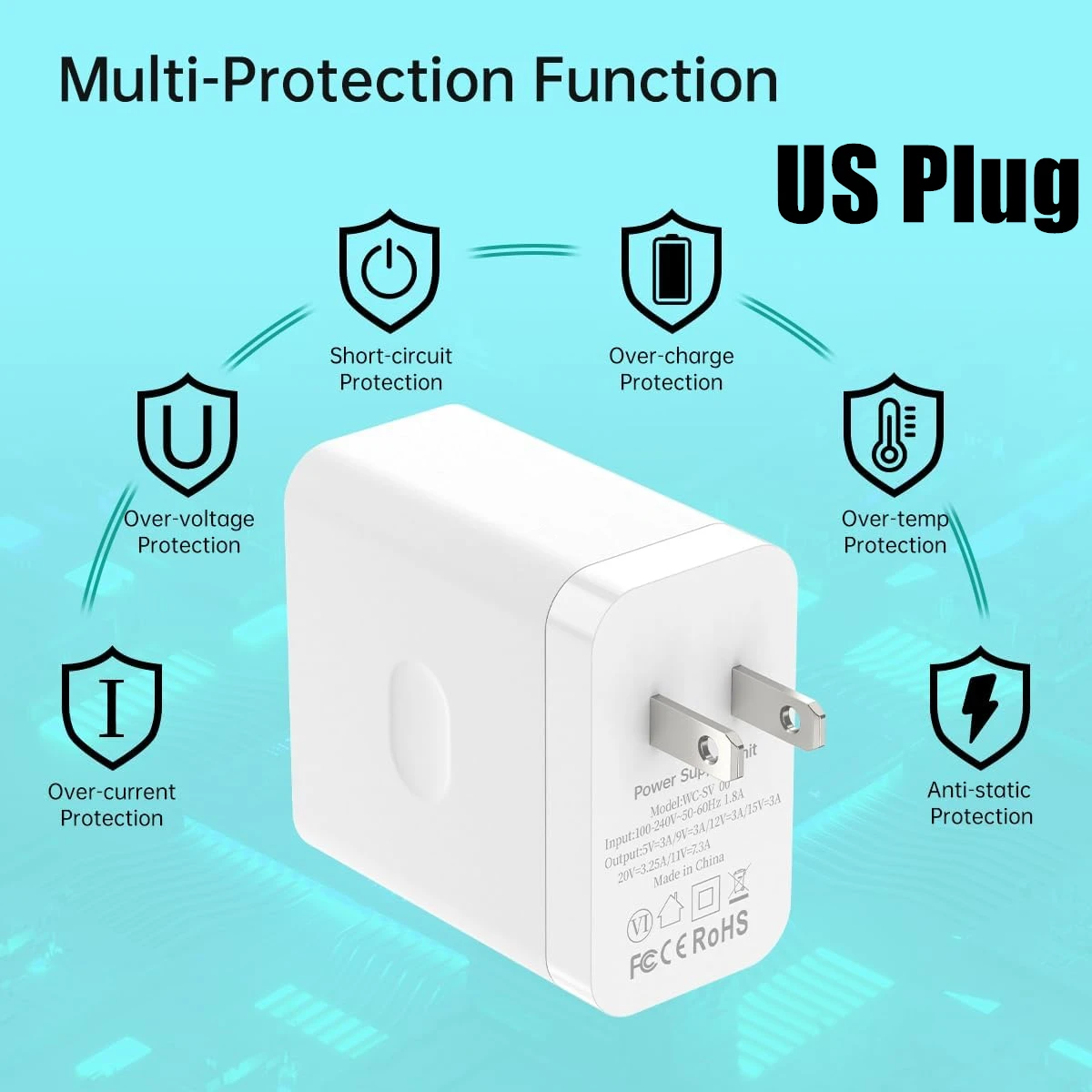 US Plug 80W SuperVOOC Fast Charger For OnePlus 8 9 10 Pro 11 12 13 Nord 2T CE 3 4 Lite 5 OPPO Realme Flash Charging Type C Cable