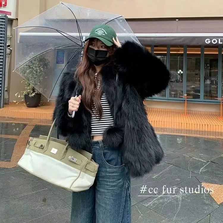 New Imitation Fox Fur Milk Ball Fur Coat, Youthful and Versatile, Slimming Winter Style