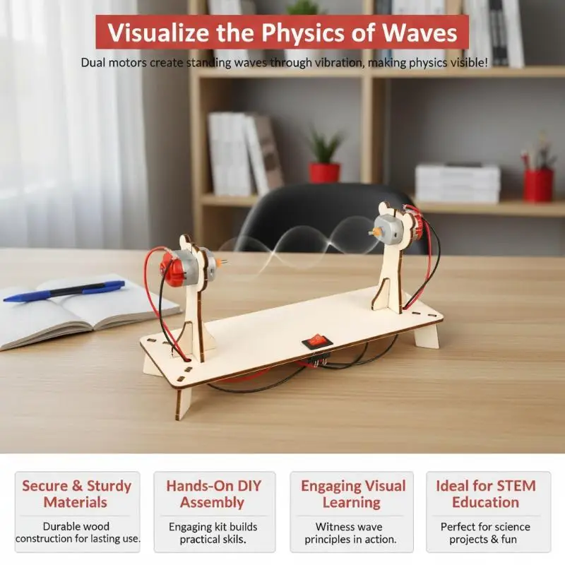 [F] STEM Educational Demonstration Physics Model Set For Kids To Explore Standing Waves Principle In Physics Experiments