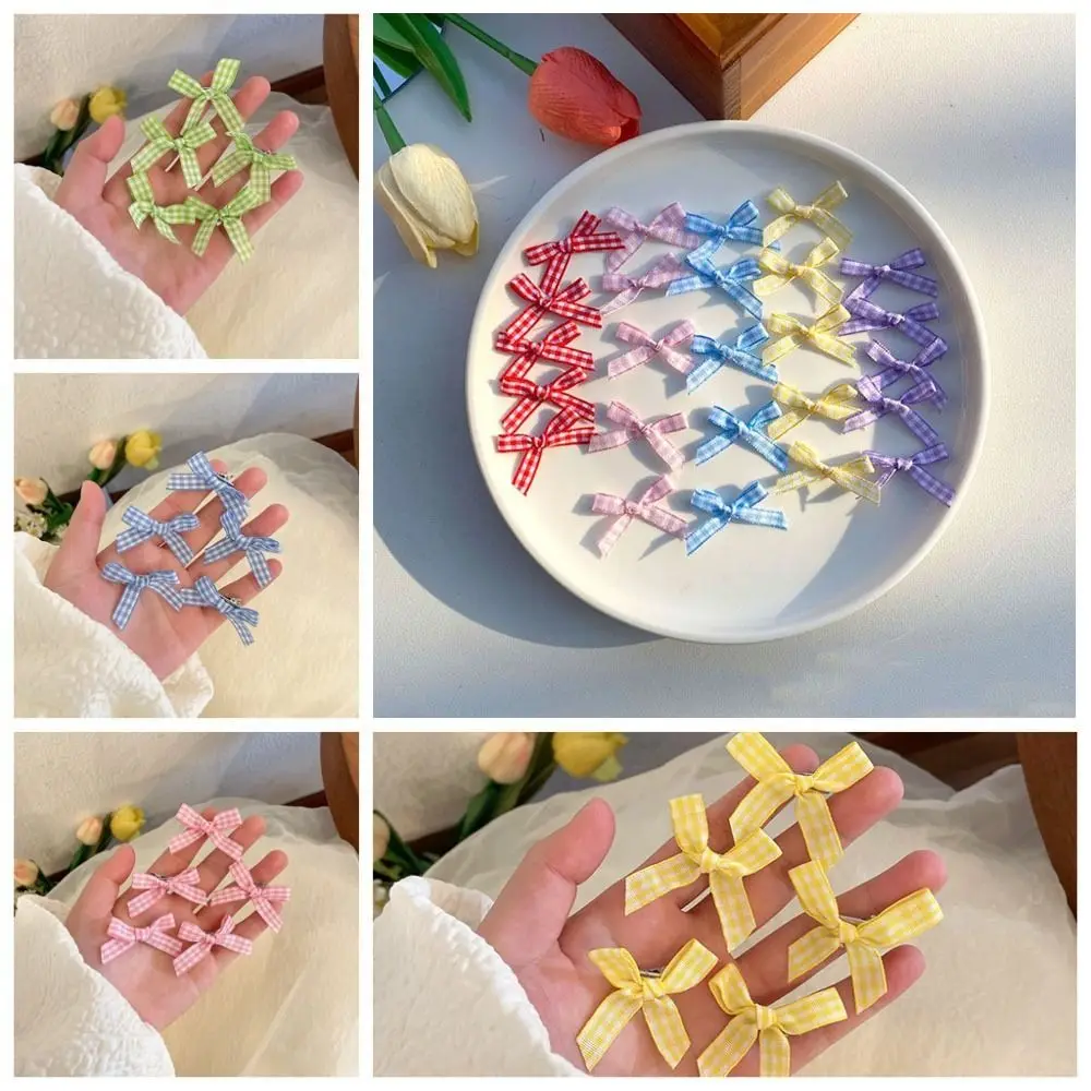 

10 шт., хлопковые заколки для волос для куклы с бантом, украшения, крошечные заколки для парика для куклы «сделай сам», украшения 3 см, мини-кукла, заколка для волос, аксессуары, головные уборы