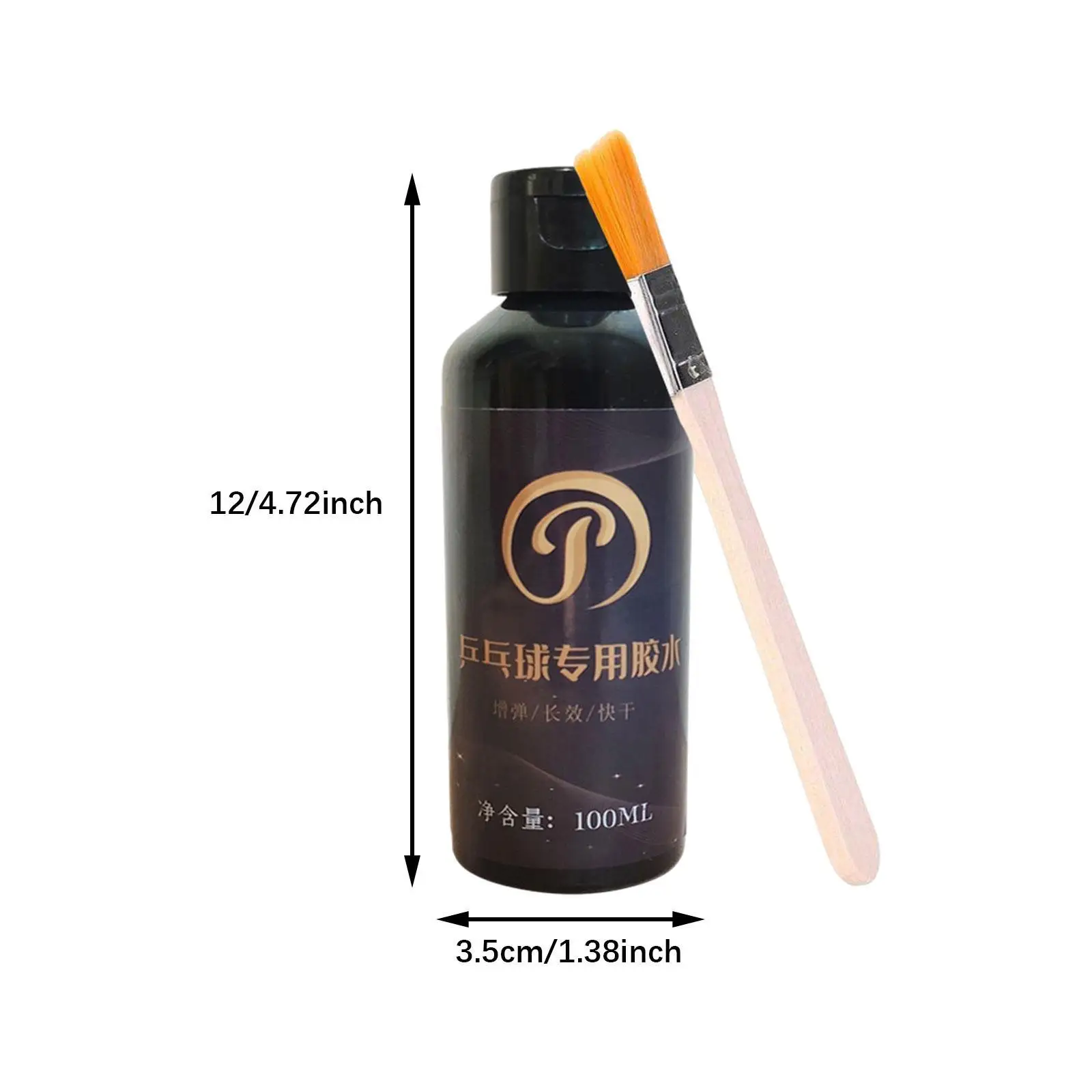 Table Tennis Rackets Glue Ping Pong Paddles Glue with Small Brush Speed Glue 100ml Bottle Professional for DIY Pingpong Rackets