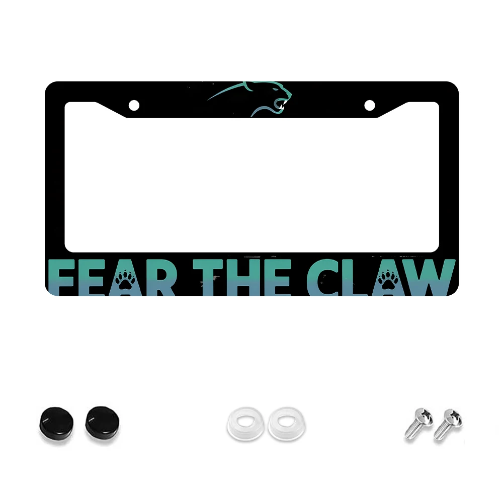 1 قطعة إطار لوحة ترخيص بفتحتين من الألومنيوم الأسود مع نمط النمر، 6 × 12 بوصة، يتضمن طقم مسامير ربط، ديكور سيارة مبتكر قديم