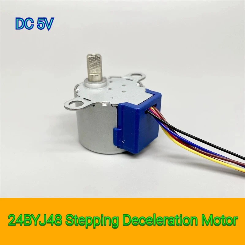 1p 24BYJ48 Stepping Deceleration Motor Ratio: 1:64 DC 5V Four-phase Five-wire 20Ω Line Length 9.5cm Shaft 8.6mm Fan Shakes Head