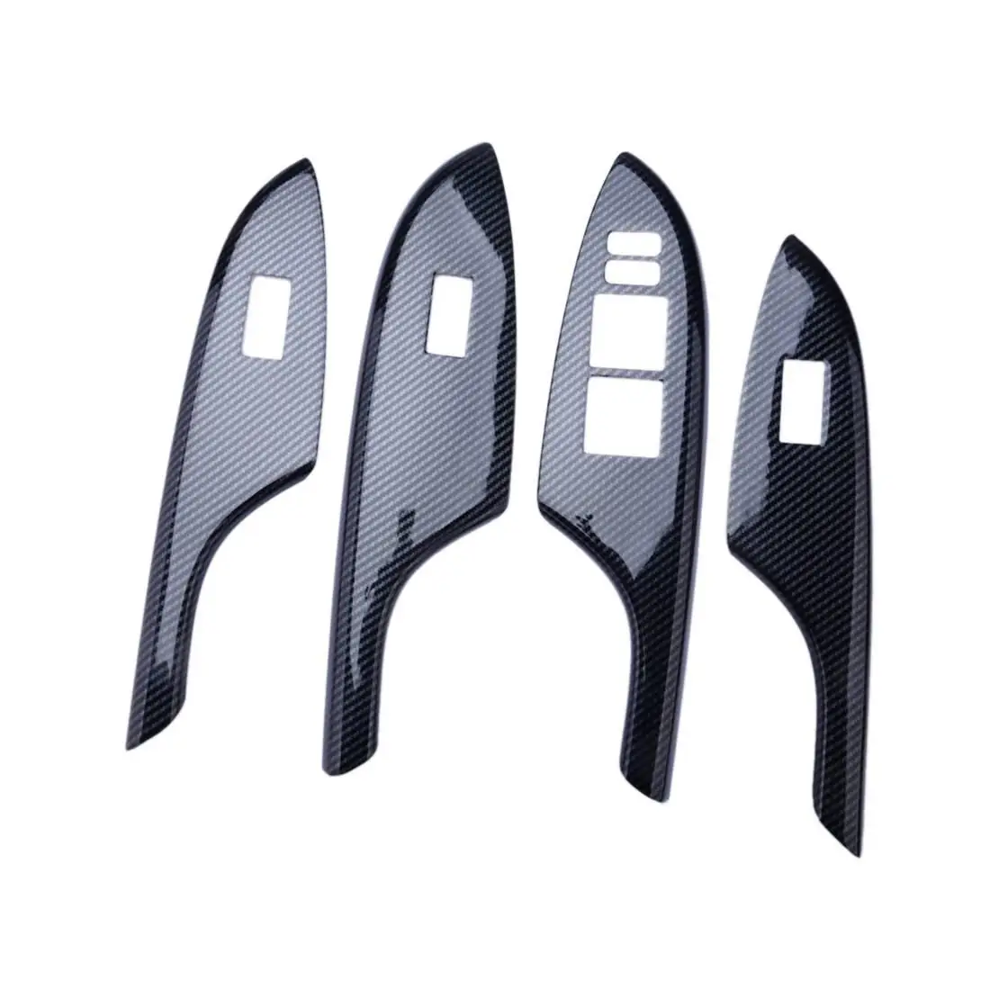 

LHD 4Pcs Door Window Lift Switch Panel Trims Covers Fit For Toyota Corolla 2007-2009 2010 2011 2012 2013