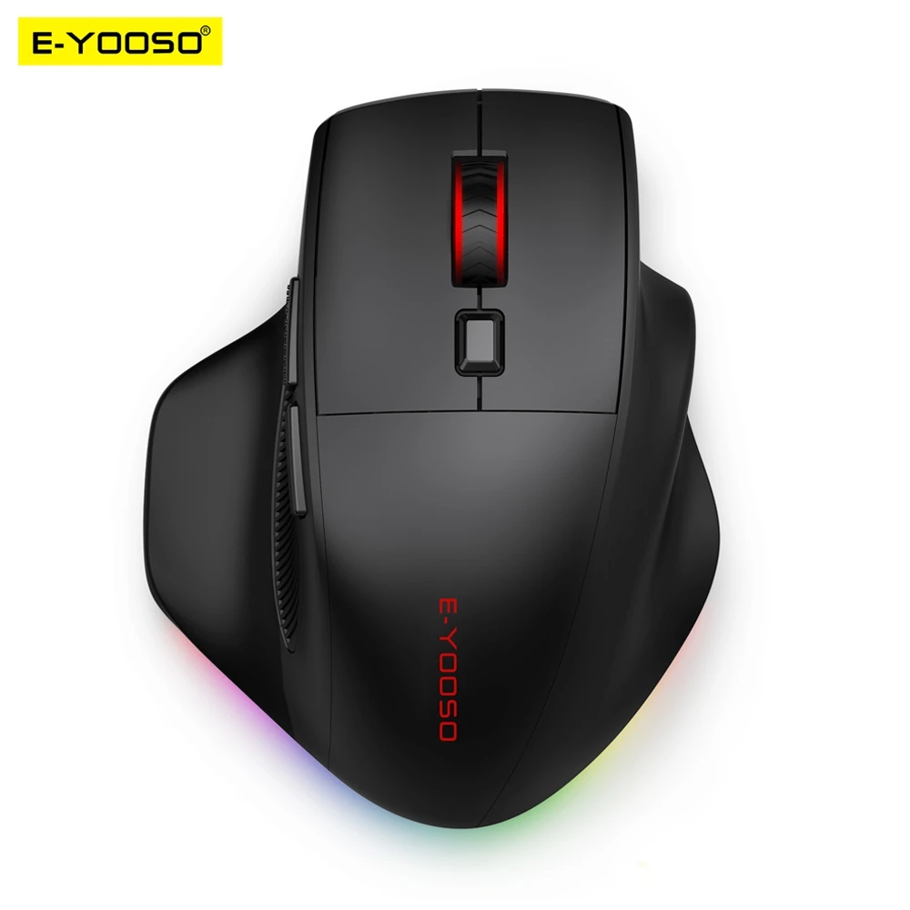 E-YOOSO X-54 USB Support Bluetooth 2.4G Wireless Wired Gaming Large Mouse SG205 12800 DPI gamer Mice for computer laptop PC