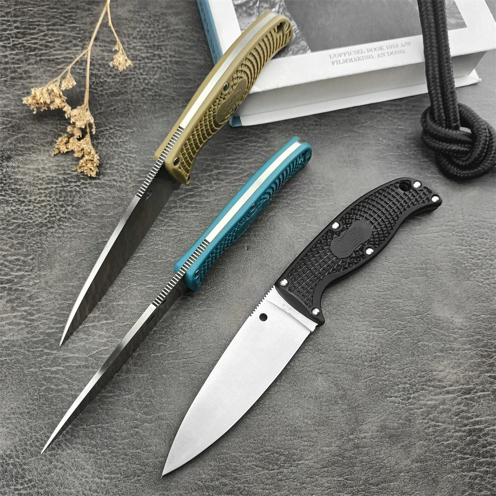 Tactical Hunting Pocket Knife Camping Jungle Tool Self Defense Survival Knife D2 Blade Nylon Fiber Handle Multifunction