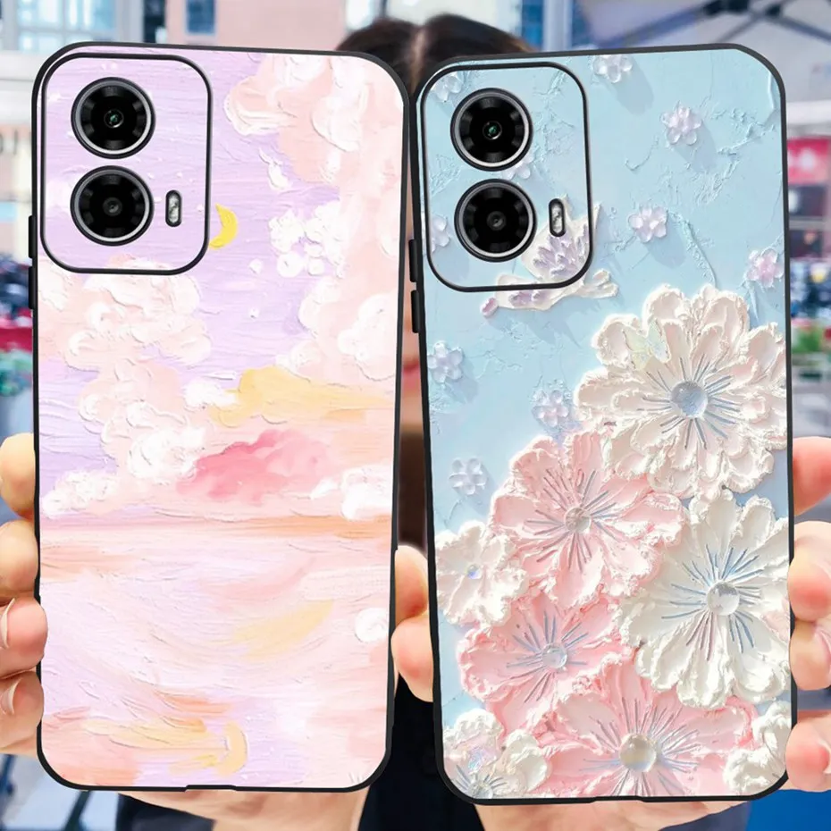 Lovely Printing Case For Motorola Moto G34 XT2363-2 Soft Silicone TPU Back Cover For MotoG34 G 34 5G Phone Cases