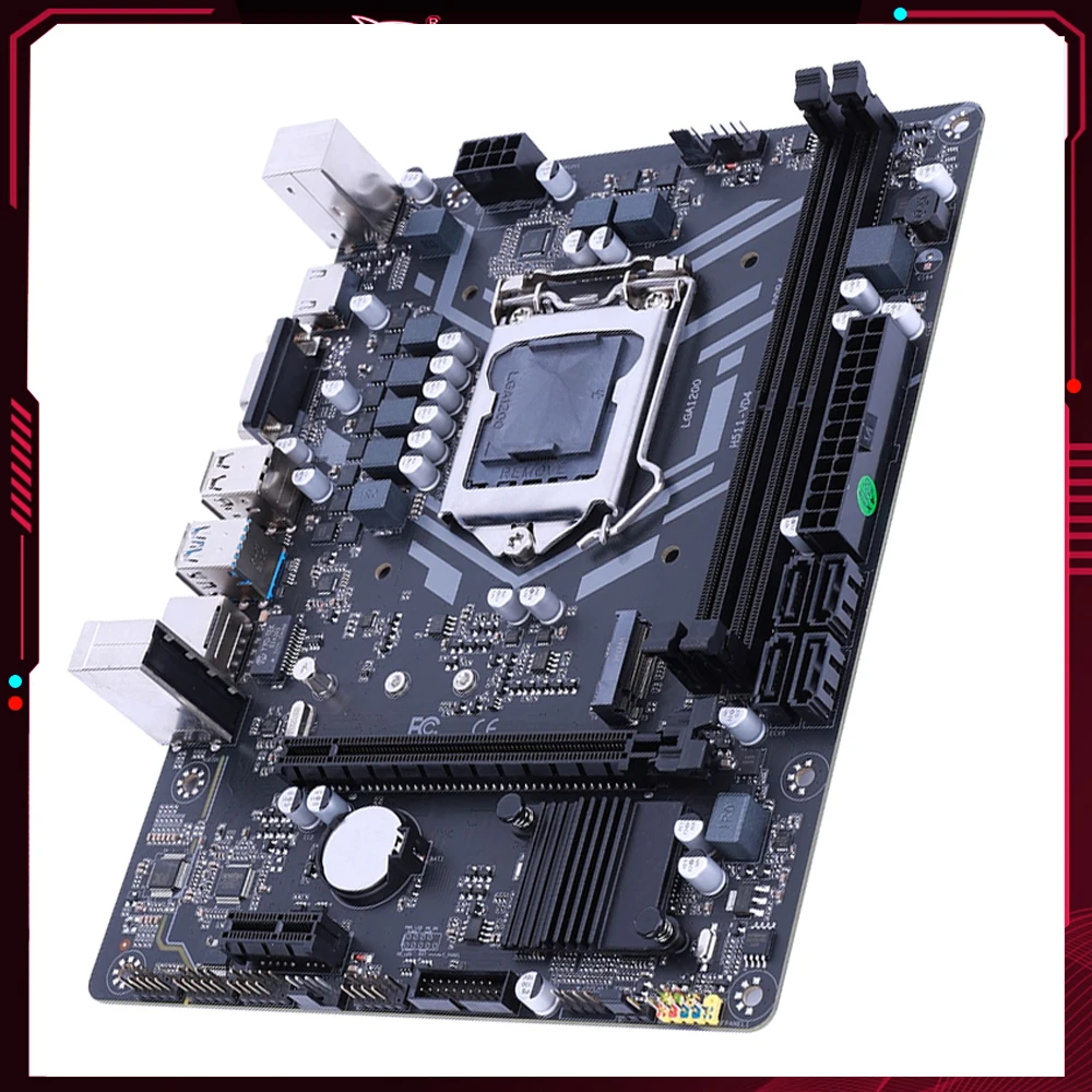 H511 Motherboard Set Kit With Intel LGA 1200 Motherboard Support 10 11 Gen CPU DDR4 64GB M.2 NVME SATA3.0 PCIEx16/x1 Motherboard