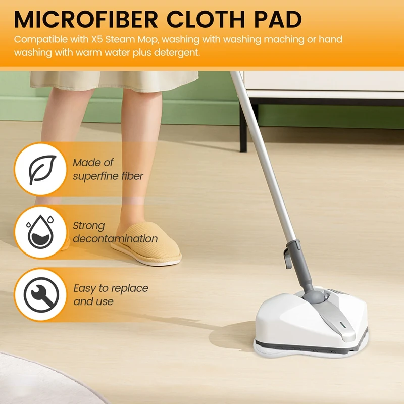 10 Pack เปลี่ยน Steam Mop ผ้าไมโครไฟเบอร์ Pad สําหรับ H2O Mop X5 สามเหลี่ยมลาก