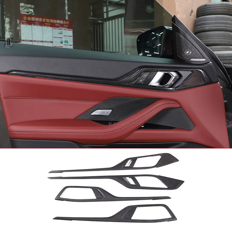 

Real carbon fiber For BMW 4 Series G26 2021-2023 Car Interior Doors Decoration Panel Protection Cover Trim Accessories