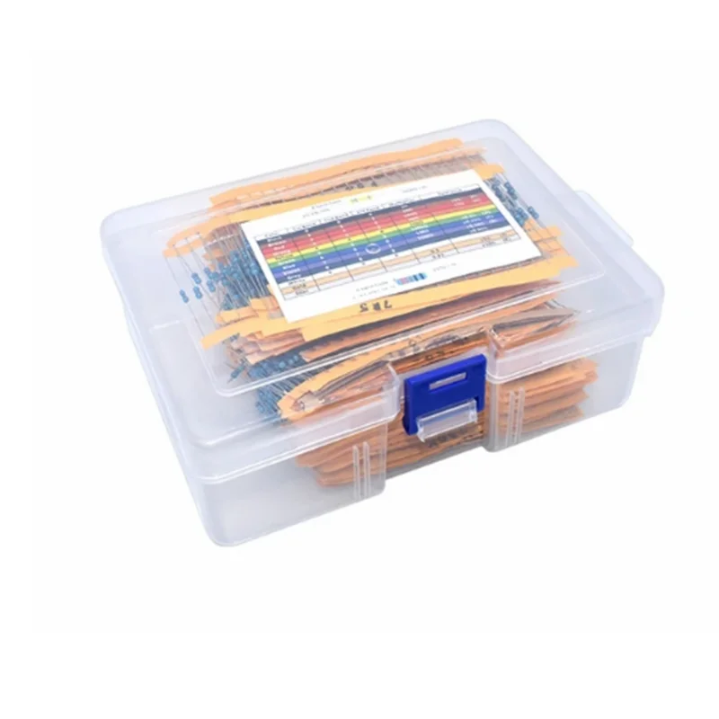 

2600pcs/lot 130 Values 1/4W 0.25W 1% Metal Film Resistors Assorted Pack Kit Set Lot Resistors Assortment Kits Fixed resistor