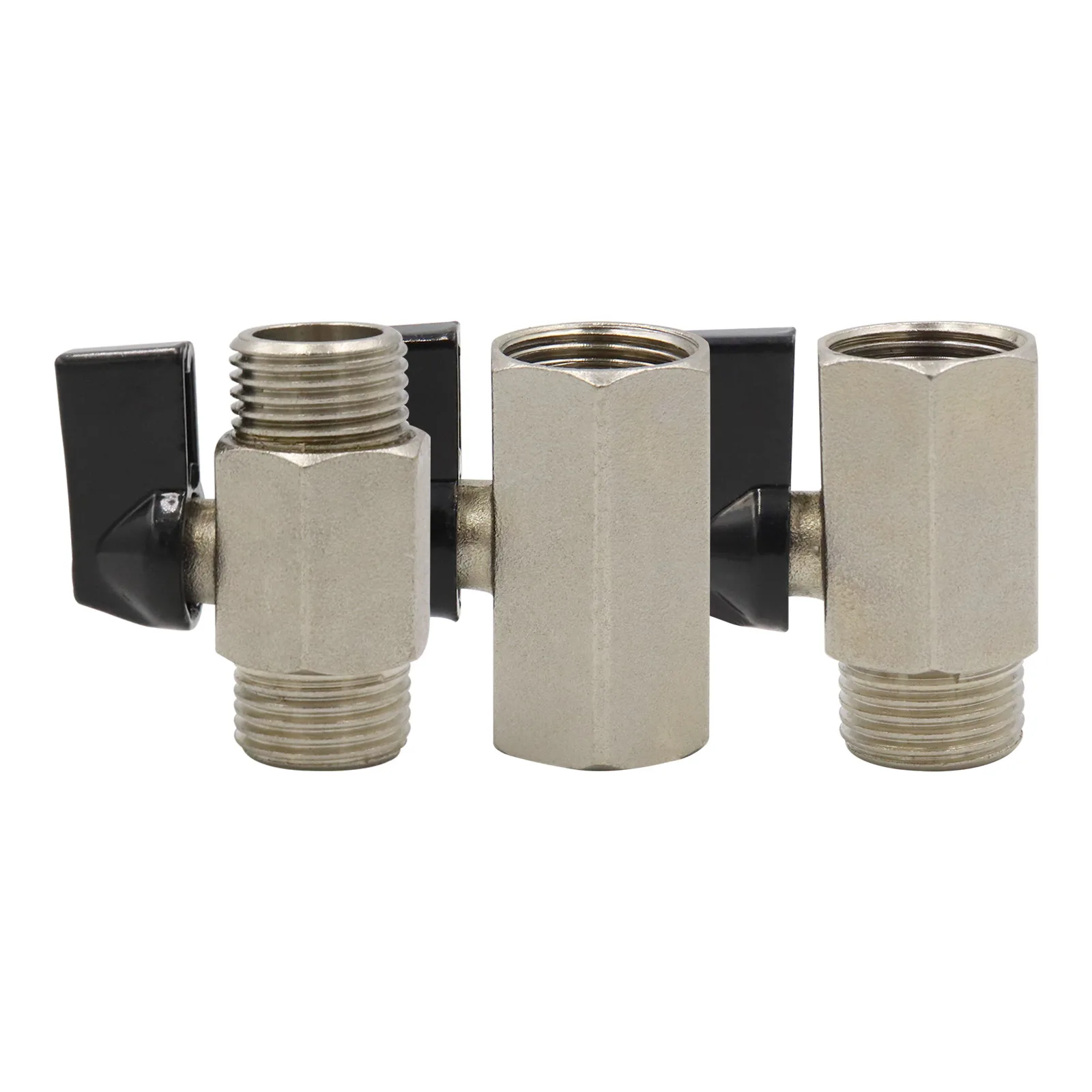 5Pcs Miniature ball valve,valve switch, pneumatic copper ball valve,Female x Male Shut-Off Valve
