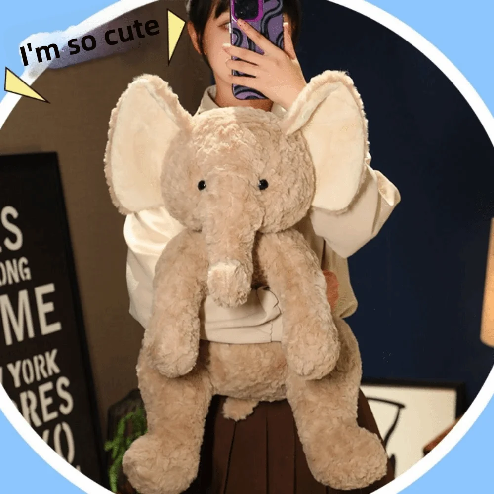 

Мягкая плюшевая игрушка-слон для дома, очень мягкая и удобная, с милыми подвижными ушками, прикроватный декор