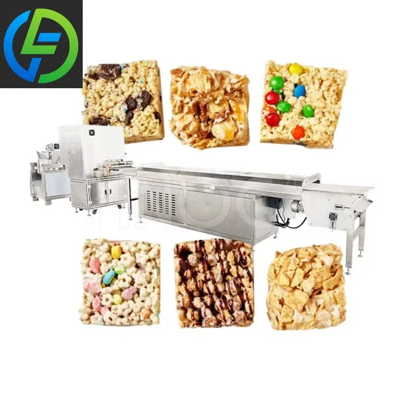 Automatic Puffed Rice Cake Making Machine Rice Crispy Production Line Cereal Bar Forming Equipment Customized