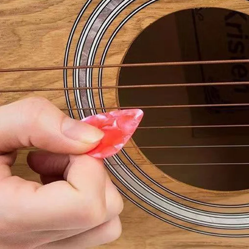 6/12/30/50 Stück Gitarrenplektren mit Tasche, Celluloid, glattes Plektrum für elektrische Gitarre, Bass, Akustik- und E-Gitarrenzubehör TMZ – Detail 6