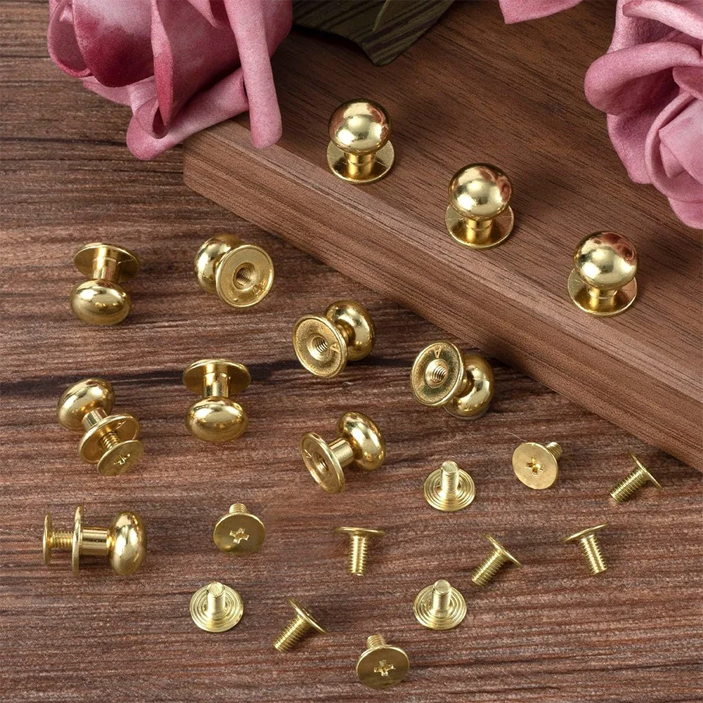 10pcs Mini Knobs Small Handles Cabinet Pulls Antique Gold Jewelry Wooden Box Drawer With Screw For Furniture Hardware