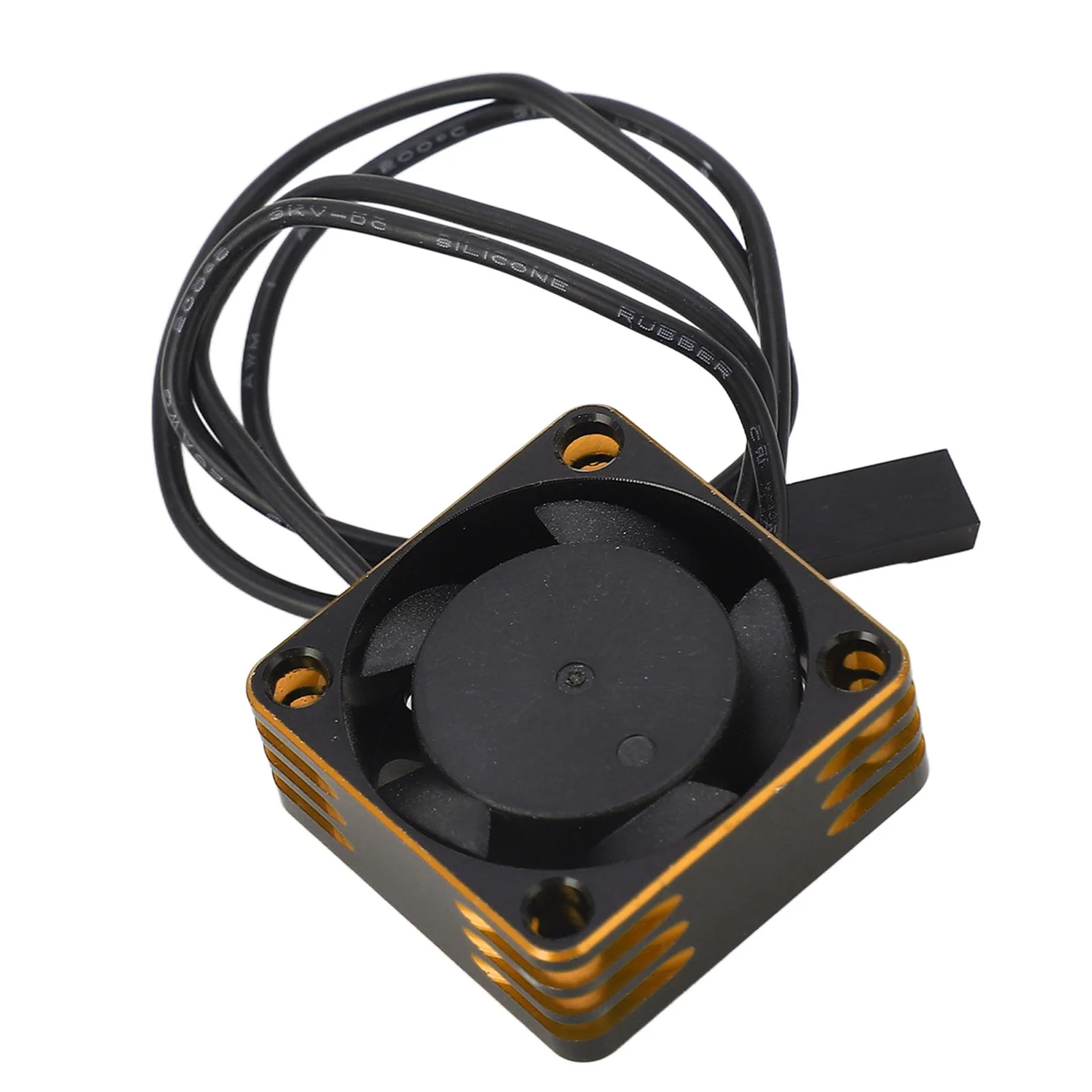 

RC Car Motor Cooling Fan Aluminium Alloy 25x25mm Brushless ESC High Speed Heat Dissipation Fan Gold