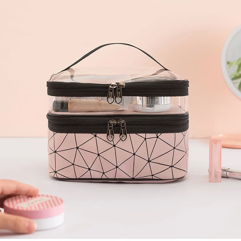 Double portable large capacity makeup bag Korean version Ringer travel multifunctional toiletry bag portable storage bag