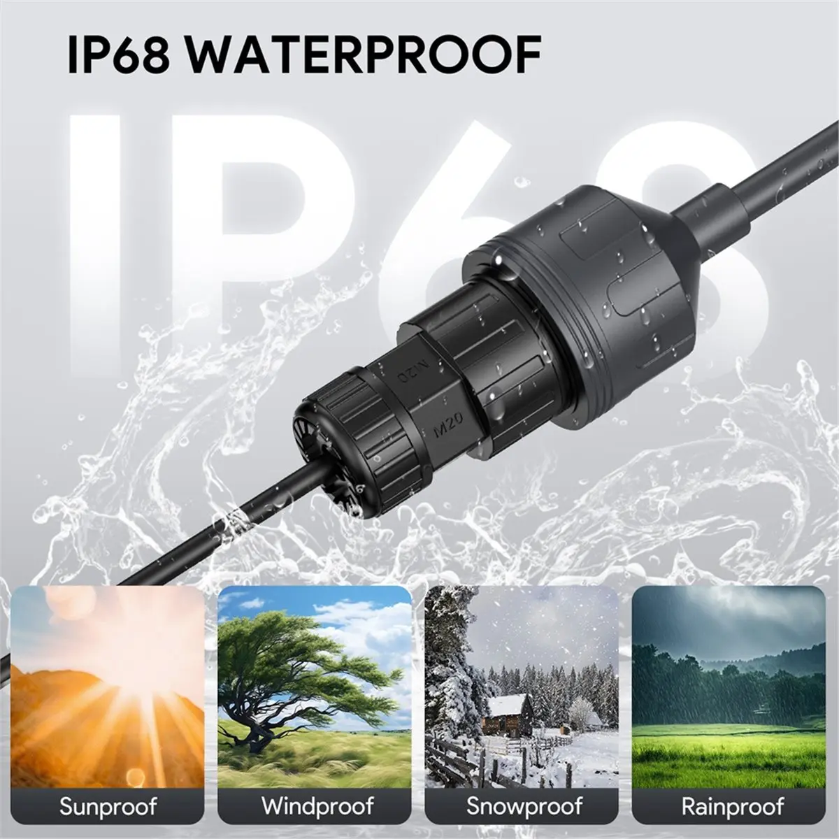 For Gen 3 Ethernet Adapter, Cable Extension to RJ45 Coupler Waterproof for Dish