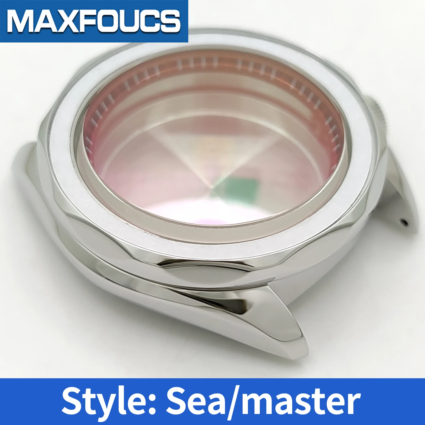 Sea Master/Turbine/Prospex/MM300 Glänzend Silbernes Uhrengehäuse für SKX SKX007 NH35 4R36 4-Uhr-Position MOD Stahl Uhrengehäuse Teile Maßanfertigung – Detail 10