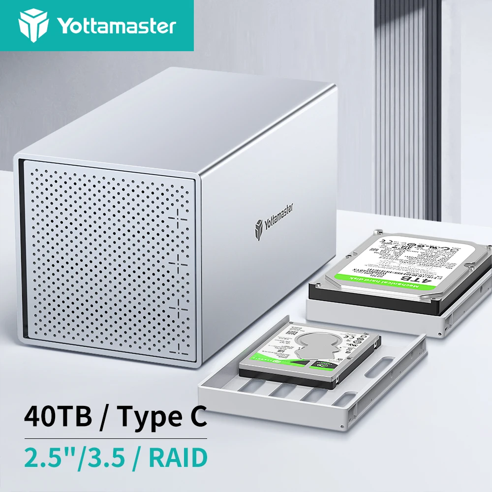 [PS400] Yottamaster 4 Bay RAID Enclosure Aluminum 4-slot 2.5