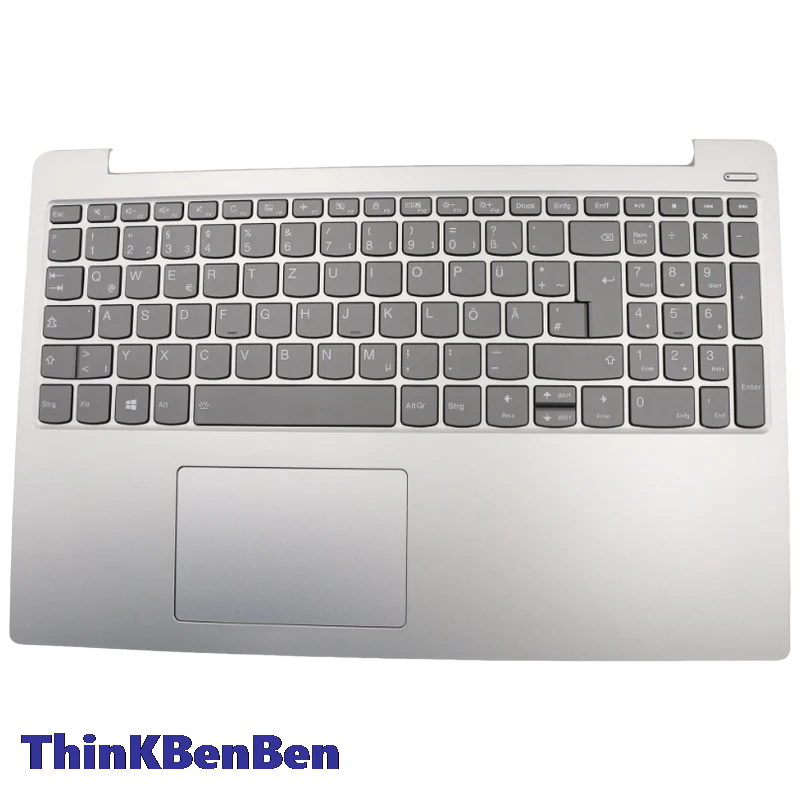 DE German Platinum Grey Keyboard Upper Case Palmrest Shell Cover For Lenovo Ideapad 330S 15 15IKB GTX1050 5CB0R34813