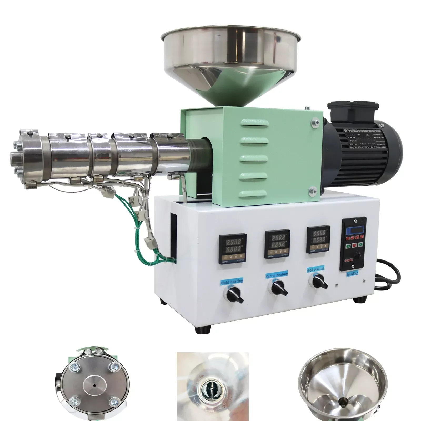 

SJ35 Мини-экструдер Настольный одновинтовый пластиковый экструзионный экструзионный для 3D-печати двигателя переменного тока