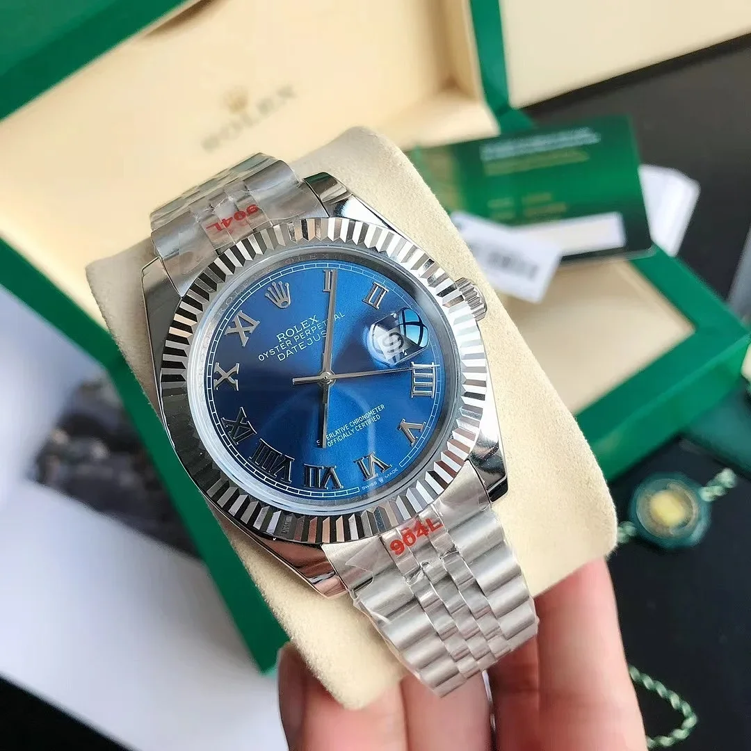 Reloj Mecánico de Lujo de Diseño Rolex Clásico de Alta Calidad para Hombre y Mujer, Reloj de Pulsera