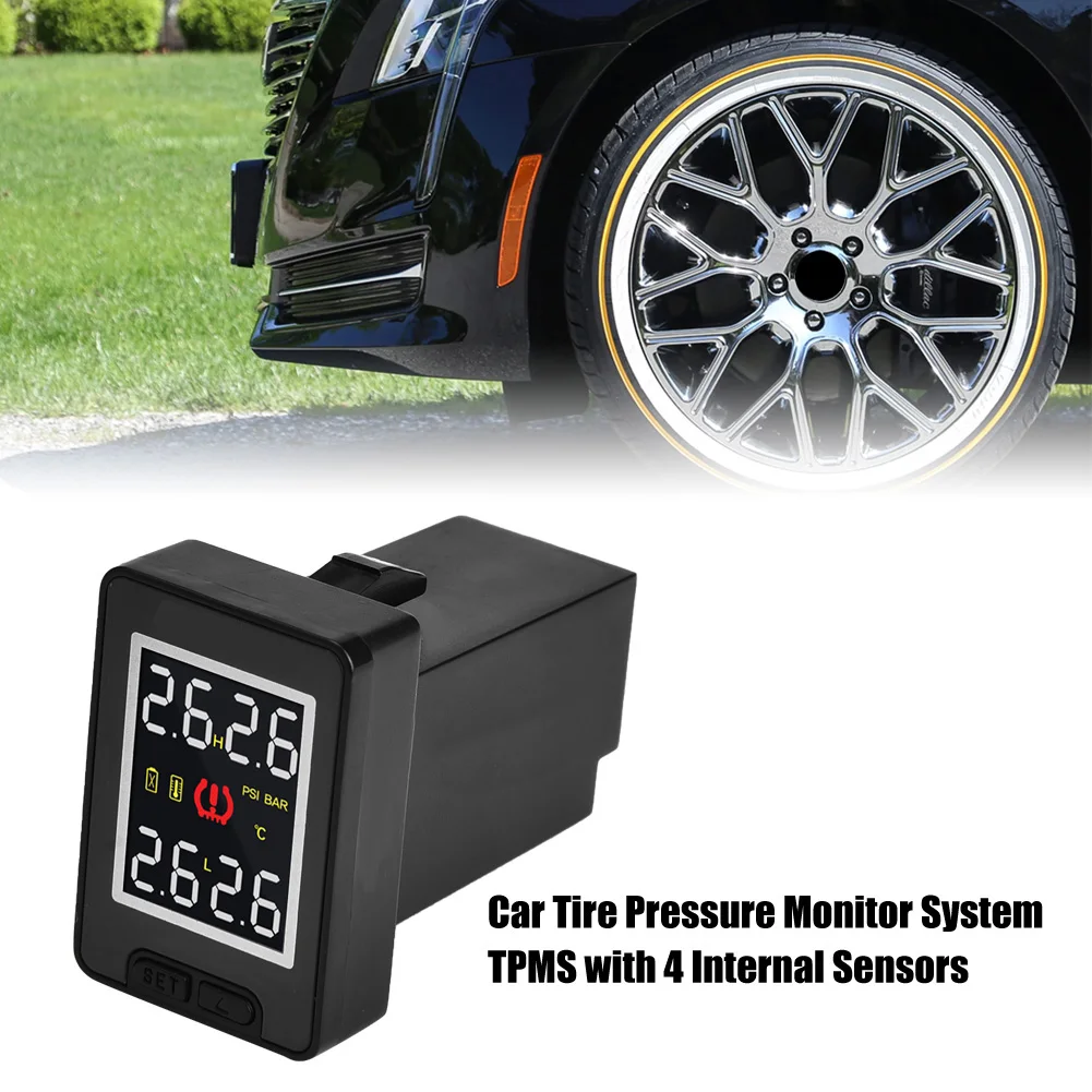 

Tire Pressure Sensor Car Tire Pressure Monitor System Car Tire Pressure Monitor System TPMS with 4 Internal Sensors for