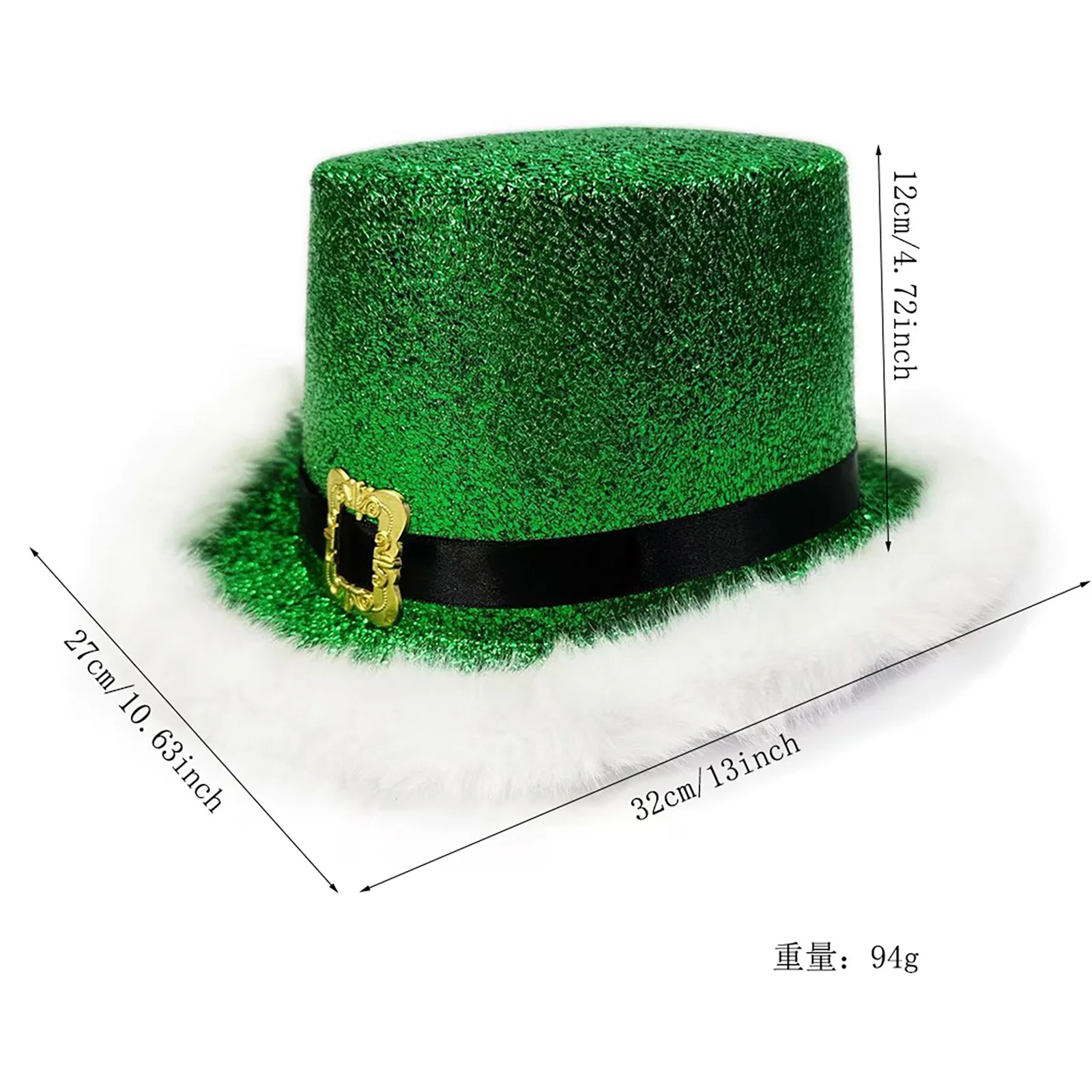 Sombrero de copa de elfo de Navidad, sombrero de Papá Noel con ala de felpa para mujeres y hombres, accesorios de fotografía para fiestas y festivales de Navidad, 1 ud.